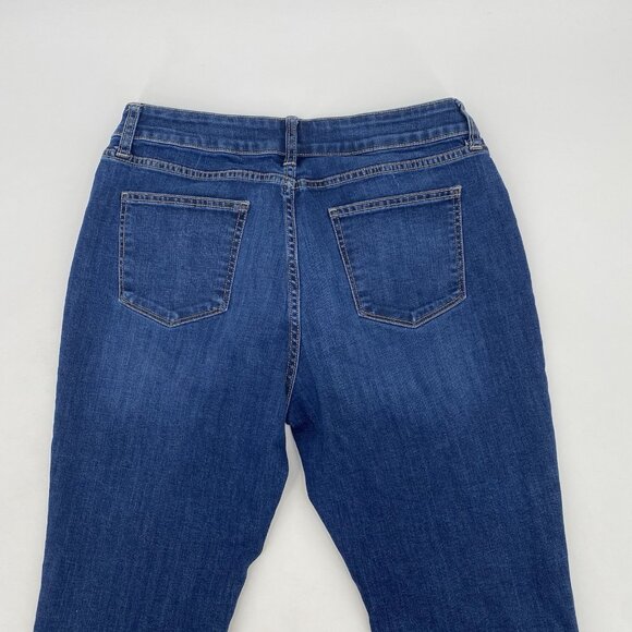 St Johns Bay Womens Size 16P Blue Cotton Blend Mid Rise Denim Capri Jeans - Picture 10 of 10